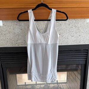 Lululemon Athletica light gray striped athletic tank